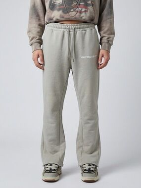 RETROVERT Grey Star Patch Flare Sweatpants Size Small